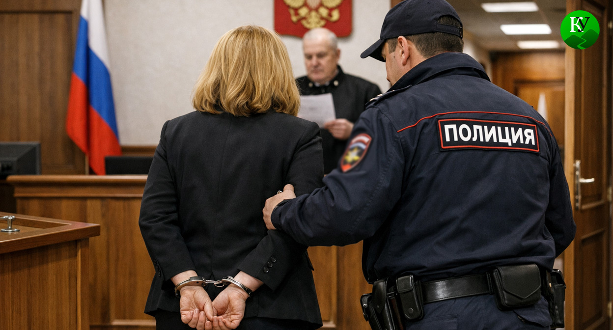 Женщина в суде. Иллюстрация создана «Кавказским узлом» с помощью ИИ в программе Copilot