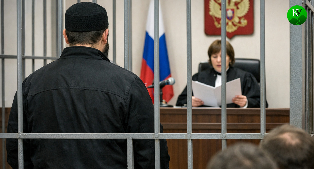 В зале суда. Иллюстрация создана «Кавказским узлом» с помощью ИИ в программе Copilot