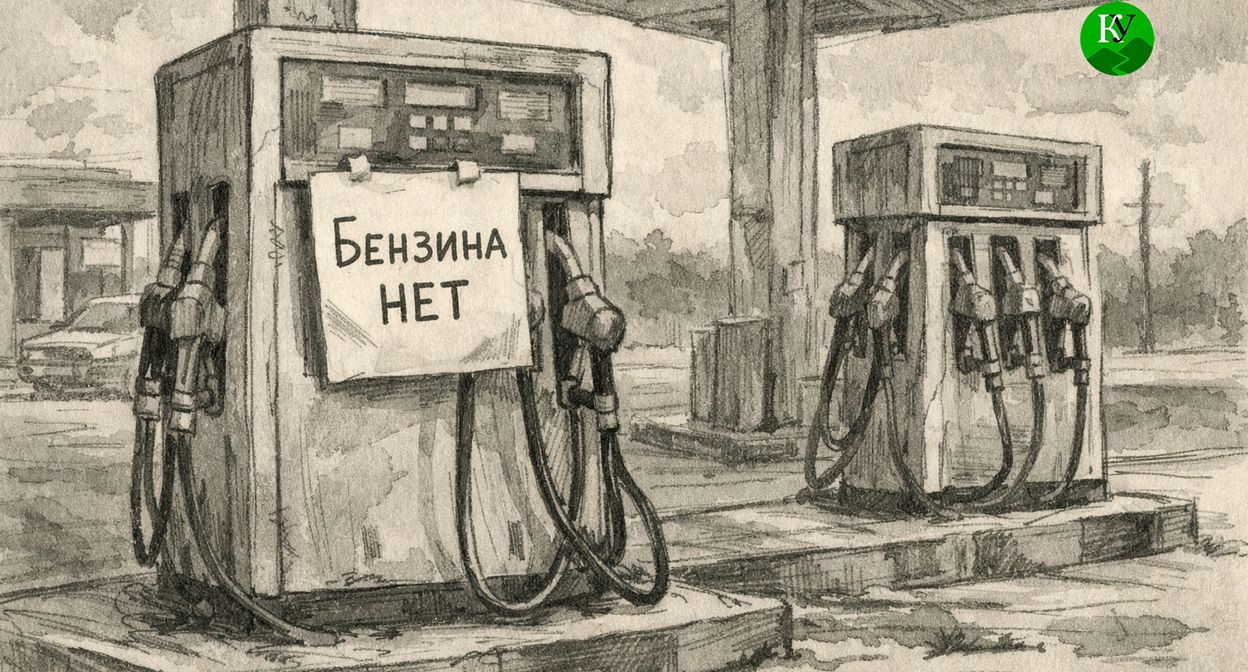 Объявление на АЗС об отсутствии бензина. Иллюстрация создана "Кавказским узлом" при помощи ИИ в программе Copilot Объявление на АЗС об отсутствии бензина. Иллюстрация создана "Кавказским узлом" при помощи ИИ в программе Copilot