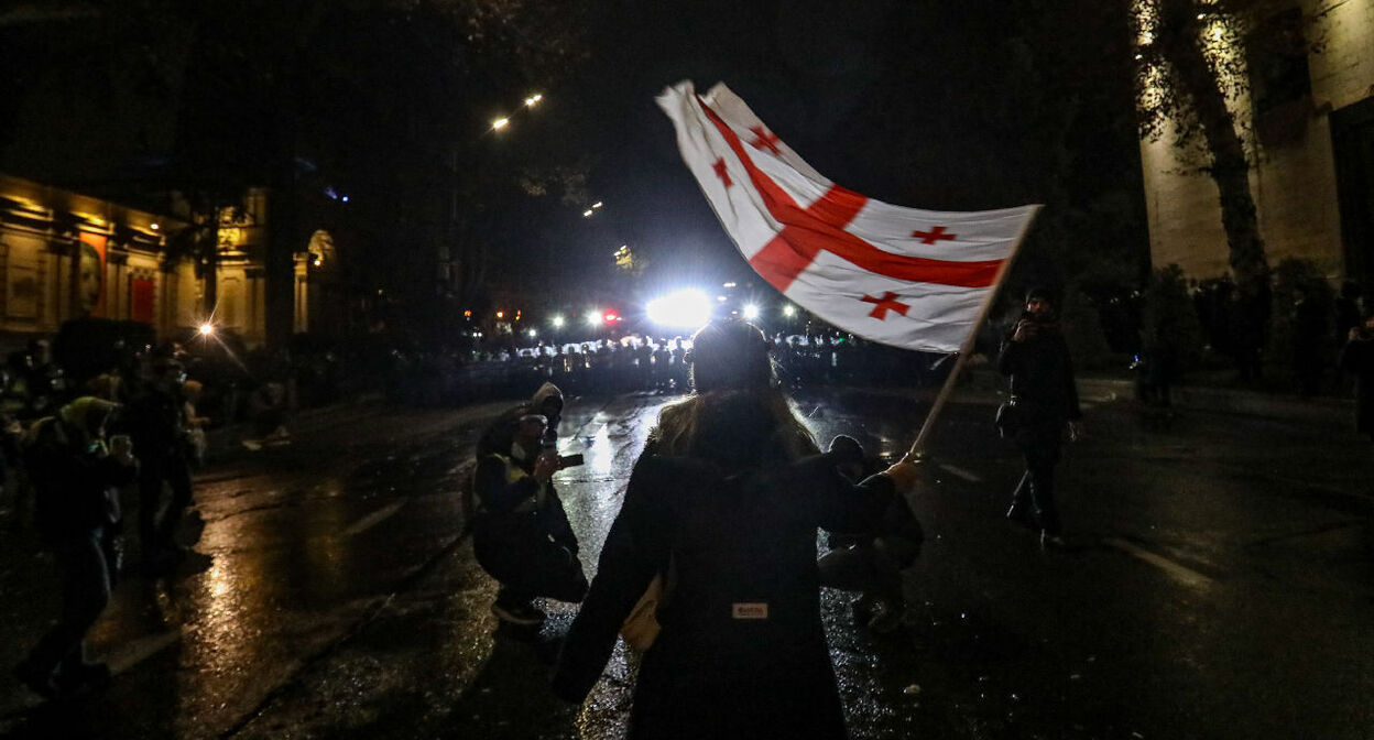 Акция протеста в Тбилиси. Фото "Кавказского узла". Акция протеста в Тбилиси. Фото "Кавказского узла".