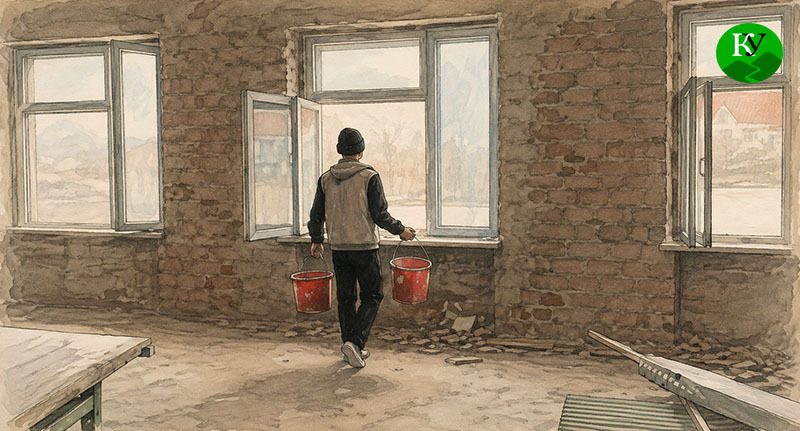 Ремонт в школе. Иллюстрация создана "Кавказским узлом" при помощи ИИ в программе Copilot