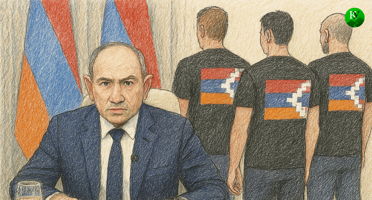 Пашинян и карабахские беженцы. Иллюстрация создана «Кавказским узлом» с помощью ИИ в программе Copilot Пашинян и карабахские беженцы. Иллюстрация создана «Кавказским узлом» с помощью ИИ в программе Copilot