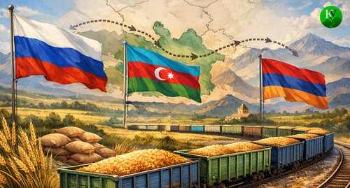 Поставка зерна. Иллюстрация создана «Кавказским узлом» с помощью ИИ в программе Copilot Поставка зерна. Иллюстрация создана «Кавказским узлом» с помощью ИИ в программе Copilot