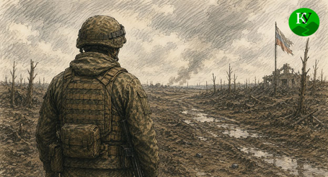 Военнослужащий. Иллюстрация создана "Кавказским узлом" при помощи ИИ в программе Copilot