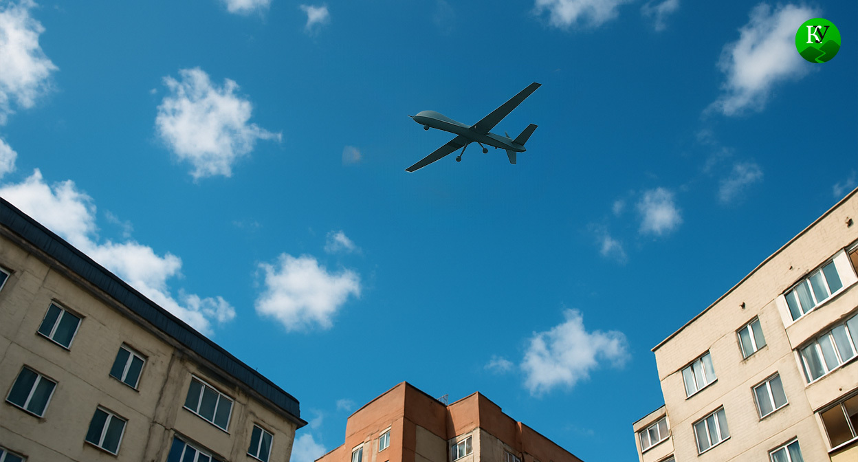БПЛА в полете. Иллюстрация создана «Кавказским узлом» с помощью ИИ в программе Copilot БПЛА в полете. Иллюстрация создана «Кавказским узлом» с помощью ИИ в программе Copilot