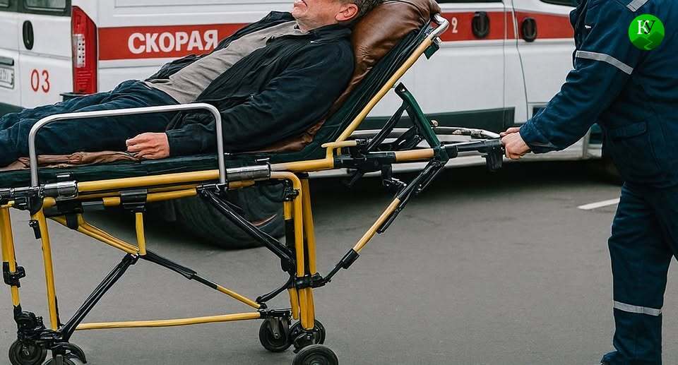 Пациент на тележке-каталке для скорой помощи. Иллюстрация создана "Кавказским узлом" при помощи ИИ в программе Copilot Пациент на тележке-каталке для скорой помощи. Иллюстрация создана "Кавказским узлом" при помощи ИИ в программе Copilot