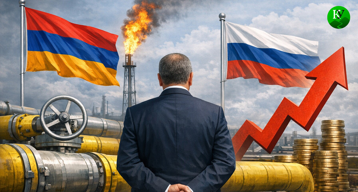 Поставки газа в Армению. Иллюстрация создана «Кавказским узлом» с помощью ИИ в программе Copilot