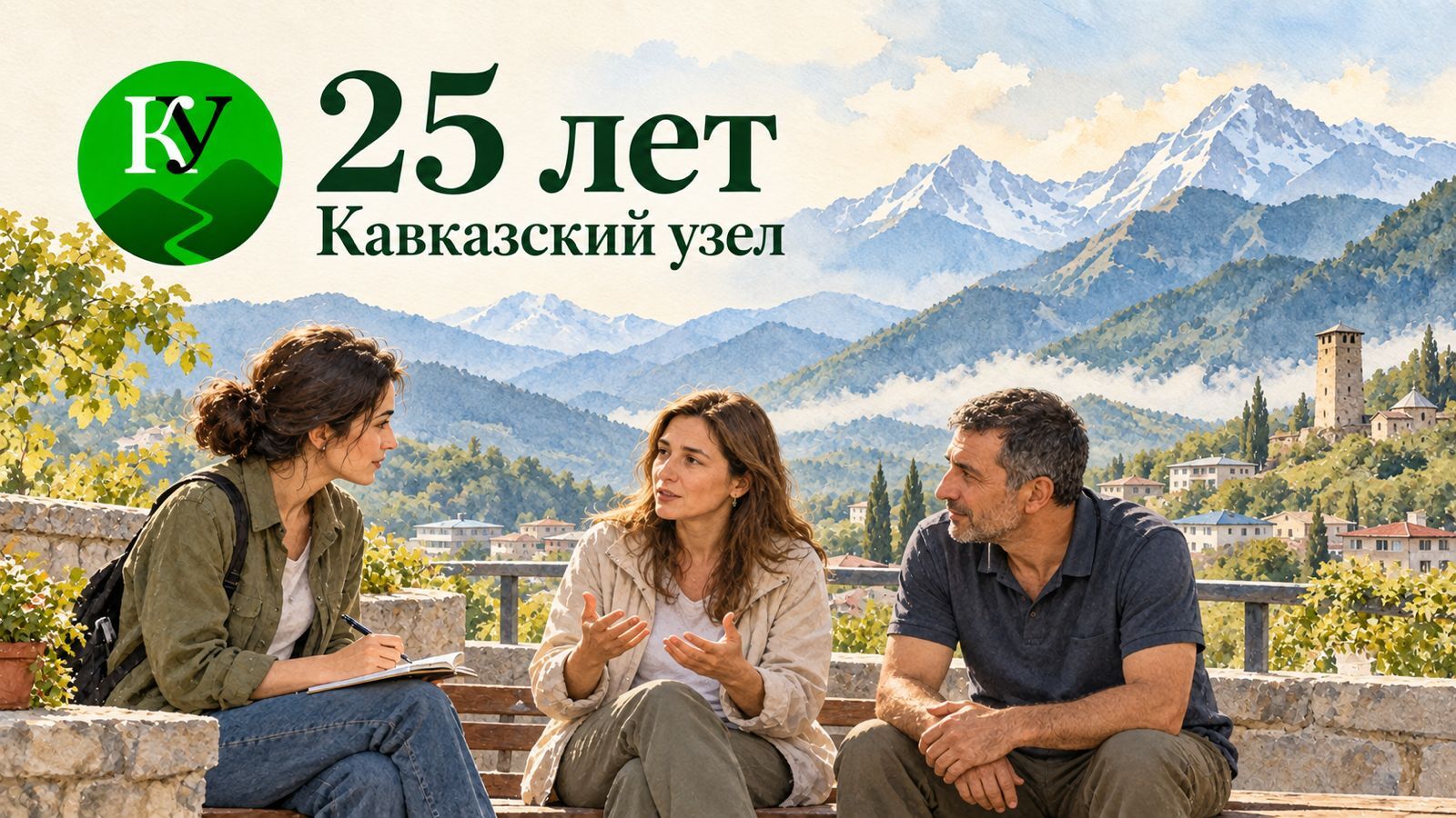 "Кавказскому узлу" - 25 лет. Иллюстрация создана "Кавказским узлом" при помощи ИИ в программе Copilot