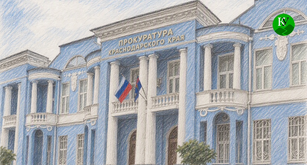 Здание прокуратуры Кубани. Иллюстрация создана "Кавказским узлом" при помощи ИИ в программе Copilot
