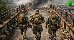 Военные на СВО. Иллюстрация создана «Кавказским узлом» с помощью ИИ в программе Copilot
