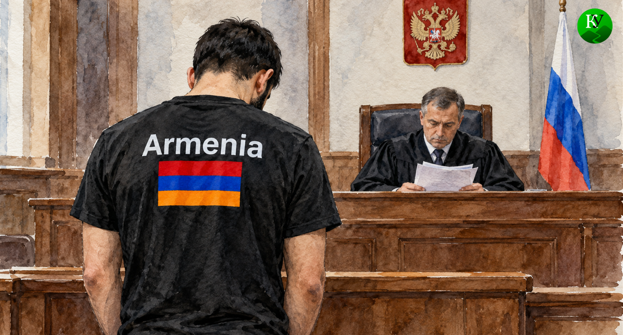 В зале суда. Иллюстрация создана «Кавказским узлом» с помощью ИИ в программе Copilot